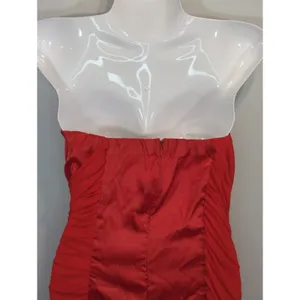 Qurio by Aggie Strapless‎ Cocktail Dress Red Crystal Embellished Womens Large thumbnail 6