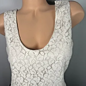 Banana‎ Republic Medium Womens Lace Tank Top Ivory Scoop Neck Cottagecore thumbnail 7