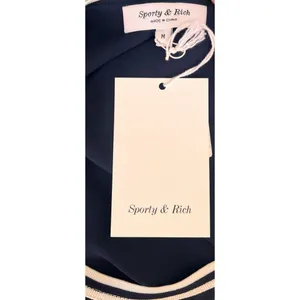 NWT Sporty & Rich Phoebe Dress Women’s Medium Navy White Preppy Tennis Academia thumbnail 8