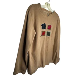 Vintage Bobbie Brooks Fall Themed Shirt Tan Size XL thumbnail 3