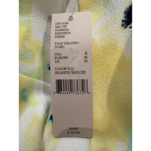 Katherine Kelly‎ Kennedy Dress 6 Yellow Floral Halter Sheath Seaside Breeze NWT thumbnail 11