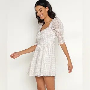 For Love and Lemons Libby Mini Eyelet Dress Size L NWT thumbnail 10