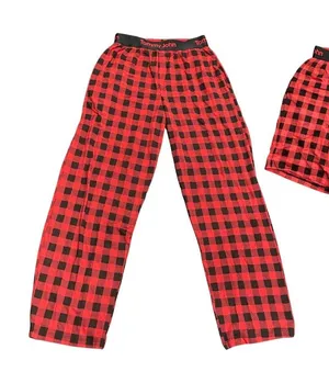 Tommy John Sleepwear Red and Black Buffalo Plaid SZ S Pajamas Pants Shorts NWT thumbnail 1