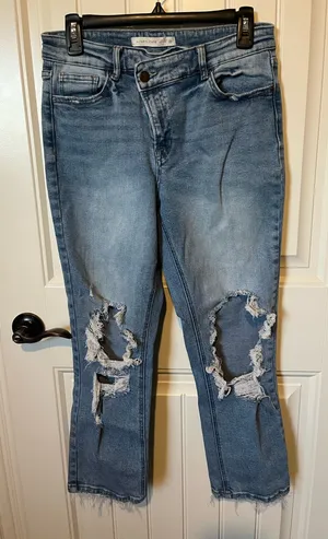 Altar'd State Distressed Blue Jeans thumbnail 1