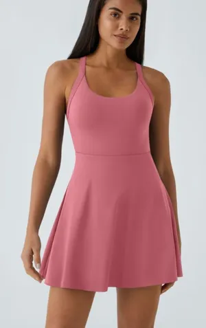 NWT halara softlyzero airy backless twisted flare active dress Sma thumbnail 1