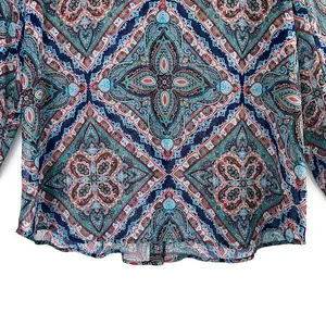 Chico’s Mosaic Print Resort Button Front Blouse thumbnail 8
