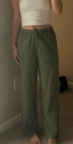 Linen Wide-Leg J.Crew Pants thumbnail 1
