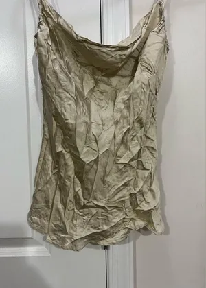 Wilfred Tan Satin Tank Top Size Medium thumbnail 2