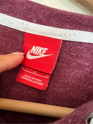 Nike full zip hoodie red white logo casual trendy preppy quiet luxury large thumbnail 4