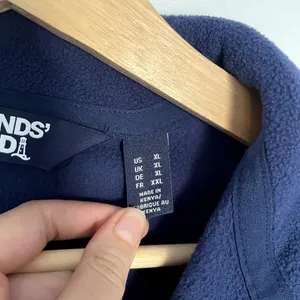 Lands' End‎ blue fleece sweater pullover quarter zip women's size XL comfortable thumbnail 4