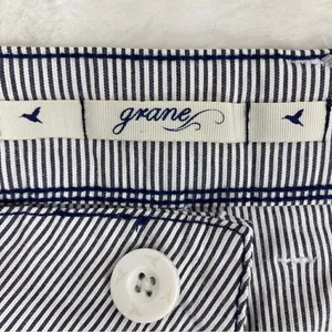 Grane Y2K Seersucker Stripe Low Rise Wide Leg Trouser Pants Blue White Juniors‎ thumbnail 9