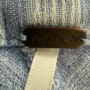 Free People Blue and White Striped Blouse thumbnail 4