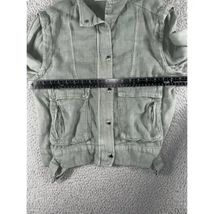 Blanknyc Jacket Women XS Full Zip Linen Utility Steampunk‎ Boho thumbnail 4