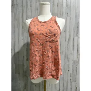American Eagle Outfitters Tank Top‎ Womens XS Peach Pink Floral Scoop thumbnail 2