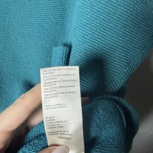 Free People Teal Blue Ottoman Slouchy Tunic Cowl Neck Ribbed Sweater Size S thumbnail 7