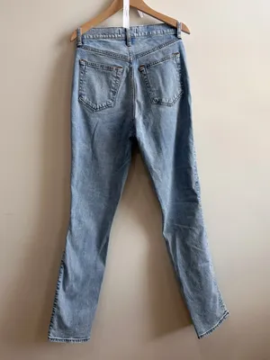 Abercrombie & Fitch the 90s slim straight ultra high rise jeans light wash 27/4 thumbnail 6