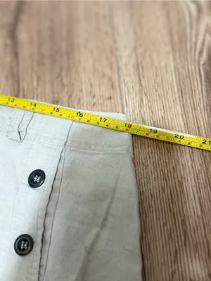 Vintage‎ 90s Carole Little Linen Maxi Skirt Sailor Button A-Line Natural Sz 16 thumbnail 5