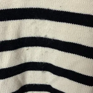 Unbranded Women’s Collared Polo Sweater Cream & Navy Stripe 2XL Nautical Boho thumbnail 7