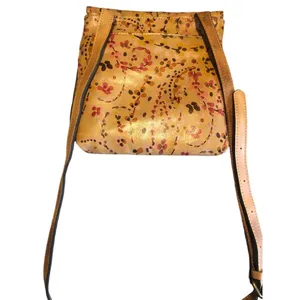 Patricia Nash Grenada Floral Print Painted Tan Crossbody Italian Leather Boho thumbnail 12