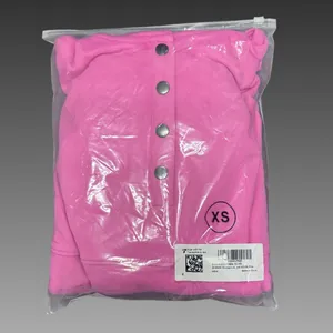 NWT Bubblegum Pink Oversized Snap‎ Front Pullover Hoodie Sz XS thumbnail 4