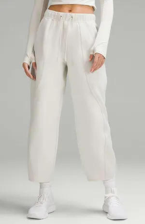 Lululemon Mixed Fabric Relaxed-Fit Tapered High-Rise Pant in Bone thumbnail 1