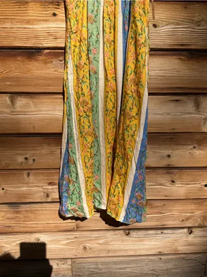 Few Moda Anaya Size 4 Multi Color Yellow Blue Midi Dress thumbnail 13