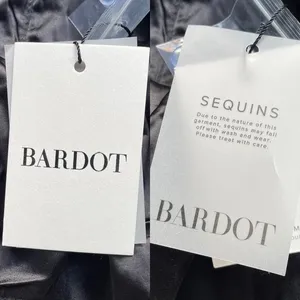 Bardot Easton Dress Size 6 Black Sequin Open Back Thigh Slit Midi Cocktail NWT thumbnail 13