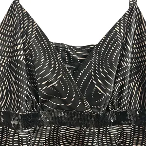 Express Women's‎ L Black Sequin Trim Tank Top Sleeveless Casual thumbnail 4