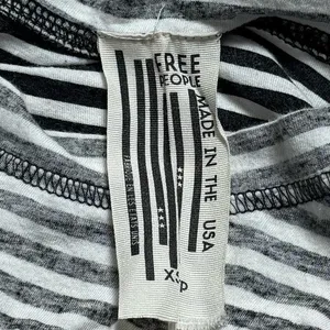 Free People Stripe Distressed Top Beetlejuice Asymmetrical Halloween Grunge XS thumbnail 8