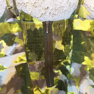 Jessica Simpson Womens medium green ruffle bottom sleeveless tank top thumbnail 5