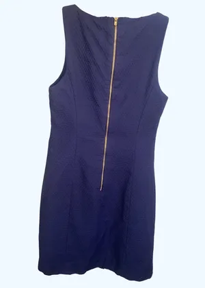 Lilly Pulitzer Embroidered Navy Medallion Janie Shift Dress 00 Preppy Coastal thumbnail 3