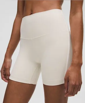 Lululemon athletic casual white creme striped align high rise short plus size 14 thumbnail 1