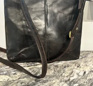 Chic Dark Brown Leather Crossbody Bag thumbnail 1