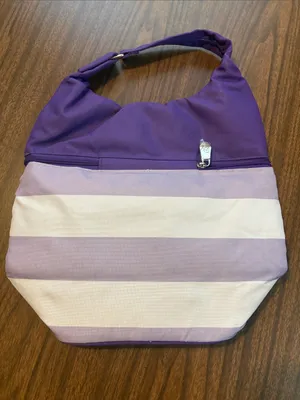 NEW JOY Deluxe Insulated Lunch Cooler Tote Bag Purple thumbnail 3