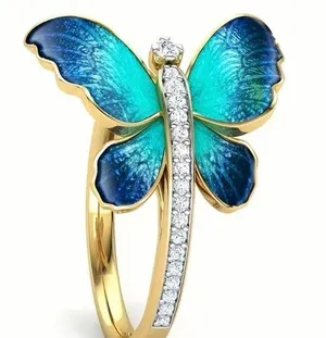 Gorgeous Butterfly Statement Ring Size 7 thumbnail 1