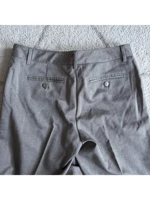 Michael Michael Kors Gray Herringbone Dress Pants Straight Leg Career Workwear thumbnail 8