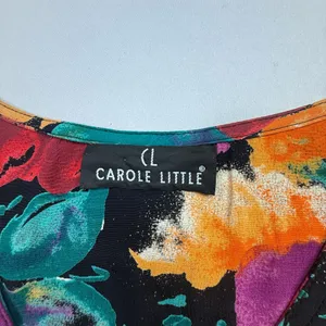 Carole Little Vintage Floral Sleeveless V-Neck Tank Top thumbnail 2