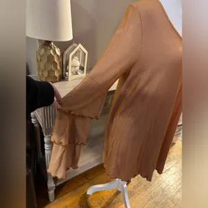 Altar’d State Ribbed Tiered Ruffle Sleeve Dresss thumbnail 3
