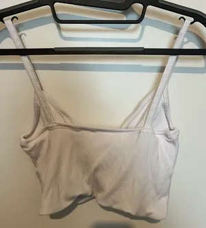 Aritzia Wilfred White Cropped Top thumbnail 4