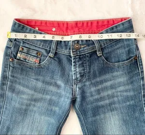 EXIT Medium Wash Denim Bermuda Jean Shorts Size 25 thumbnail 3