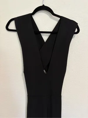 Black Lulus Thinking Out Loud Black Backless Jumpsuit Size S thumbnail 4