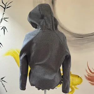 Kirkland Signature fleece lined zip up hoodie jacket. Size Medium. thumbnail 3
