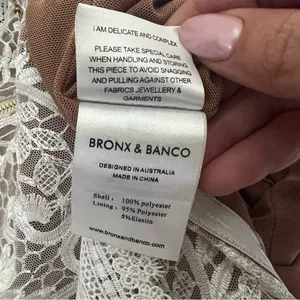 NEW NWOT Bronx & Banco Tiffany Blanc Lace Midi Dress In White thumbnail 12