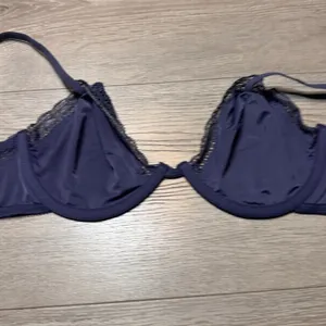 Gilligan & O'Malley Navy Blue Perfect‎ Unlined Underwire Lace Trim Bra 36B thumbnail 3