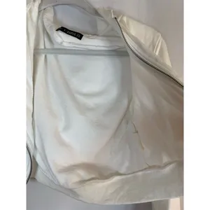 Brandy Melville ZAFUL Cropped Full Zip Hoodie Jacket Womens Size S White Casual thumbnail 4