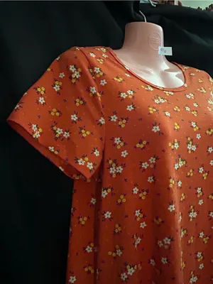 LuLaRoe Women’s Jessie Orange White Floral Dress XS thumbnail 5