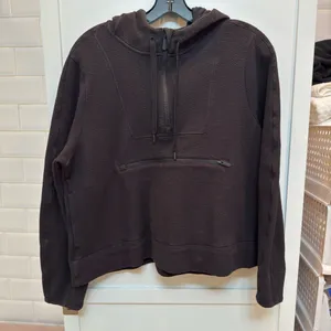 Lululemon Textured Half-Zip Hoodie - black thumbnail 1