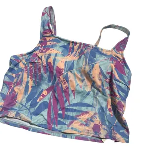 Freely Womens Missy‎ Square Neck Cropped Tankini Multicolor Size S thumbnail 2
