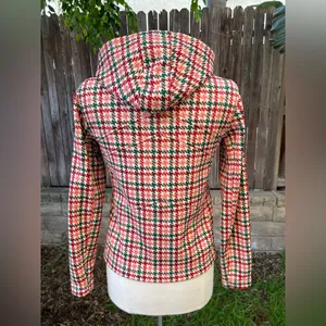 Vintage Burton Women's Houndstooth ski snowboard Jacket outdoor winter gorpcore thumbnail 2