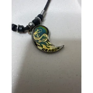 Dragon Mood Necklace Color Changing Pendant Black Cord Y2K Grunge Alt thumbnail 3